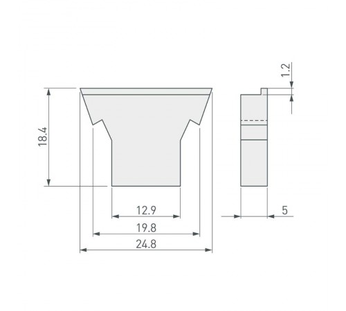 Заглушка для FOLED черная глухая  027735  Arlight