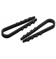 Дюбель-хомут для наружного монтажа провода 11-18мм, цвет-ЧЕРНЫЙ (100/1000/6000шт)  GE50111-05  GREENEL