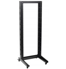 Стойка 19 однорамная 32U 600Х600 мм на РОЛИКАХ черная  LF05-32U66-1R  ITK