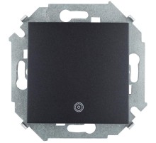 Simon 15 Графит Выключатель 1-кл кнопочный с пиктограммой, 16А 250В, винт. зажим  1591150-038  Simon