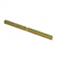 Шина PEN "ноль-земля" (8х12мм) 24 отверстия латунь крепеж по центру EKF PROxima  sn0-125-24-c  EKF