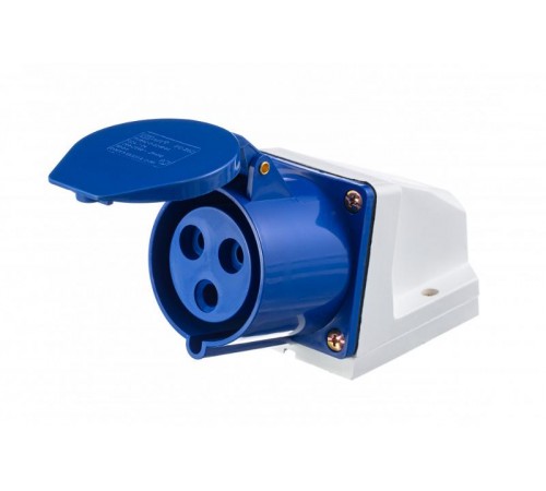 Розетка стационарная 123 2Р+РЕ 32А 220В IP44 РС-102 DEK  26031DEK  DEKraft
