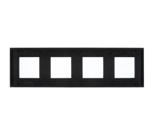 SKANDY Рамка 4-местная SK-F24Bl стекло черный   SK-M42-G-K02  IEK