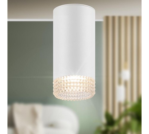 Светильник накладной настенно-потолочный спот OL40 WH/CL MR16 GU10 IP20 белый, прозрачный  Б0058477  ЭРА