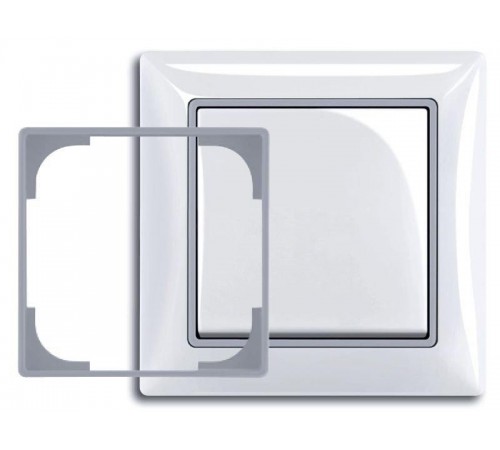 ABB Basic 55 Декоративная вставка Серебристый металлик  1726-0-0223   2CKA001726A0223  ABB