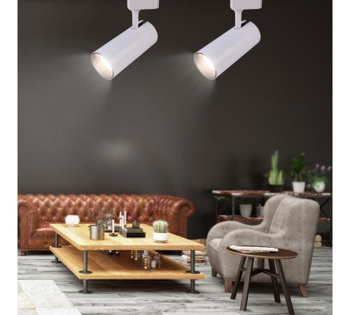 Светильник светодиодный трековый однофазный ЭРА TR5-30 COB WH 30 ватт 4000К 2100Лм белый  Б0049054  ЭРА