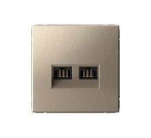 ArtGallery Шампань Розетка двойная компьютерная RJ45+RJ45, кат.6А, механизм  GAL000588  SE