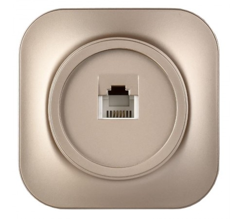 GLORY Розетка телефонная RJ11 о/у РТ20-ХШм шампань матовый  ETH10-K37M  IEK