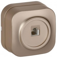 GLORY Розетка телефонная RJ11 о/у РТ20-ХШм шампань матовый  ETH10-K37M  IEK