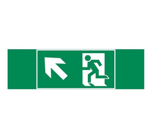 Пиктограмма (наклейка) "ФИГУРА / СТРЕЛКА ВЛЕВО ВВЕРХ" 310х90мм для аварийно-эвакуационного Свет-к а Basic IP65  V5-EM02-60.002.017  VARTON