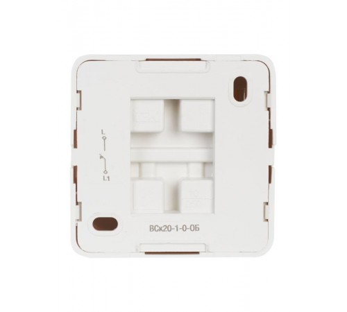 ОКТАВА белый Выключатель 1-клавишный кнопочный 10А ВСк20-1-0-ОБ  EVO13-K01-10-DC  GENERICA