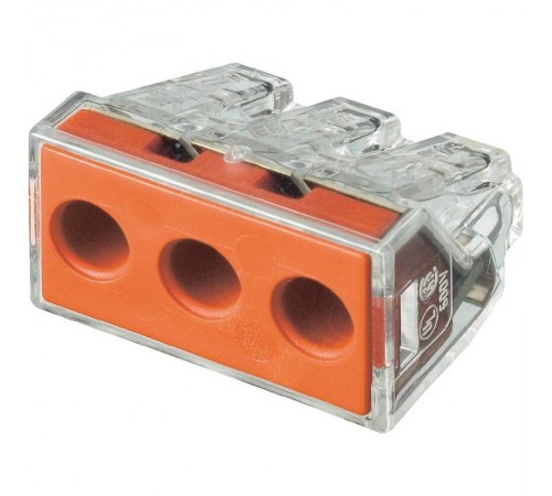 Клемма 3-проводная 2.5 - 6.0мм2 одножильный красный (уп/50шт)  773-173  WAGO