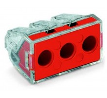 Клемма 3-проводная 2.5 - 6.0мм2 одножильный красный (уп/50шт)  773-173  WAGO
