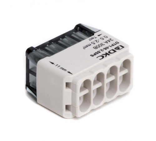 Клеммная колодка на 8 проводника до 2,5 кв. мм. на токи до 24А  DTP1-08-2.5SPS  DKC