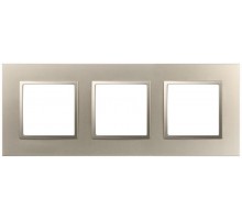 Рамка для розеток и выключателей Elegance 14-5013-04 Classic, на 3 поста, шампань  Б0060584  ЭРА