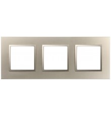 Рамка для розеток и выключателей Elegance 14-5013-04 Classic, на 3 поста, шампань  Б0060584  ЭРА