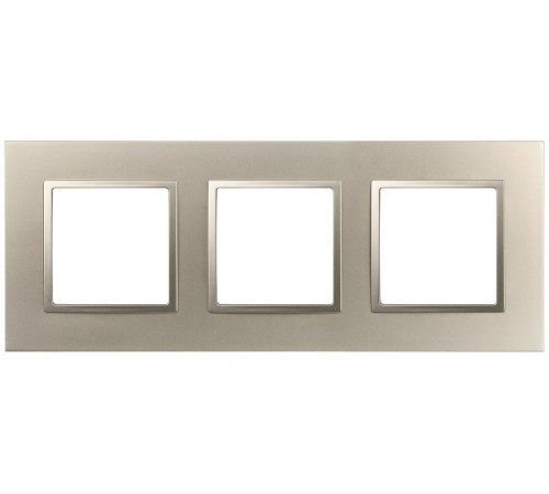 Рамка для розеток и выключателей Elegance 14-5013-04 Classic, на 3 поста, шампань  Б0060584  ЭРА