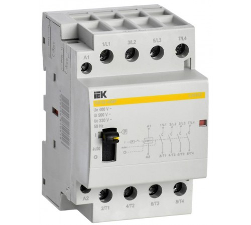 Контактор модульный с ручным управлением КМ63-40МР AC KARAT IEK  MKK22-63-40  IEK