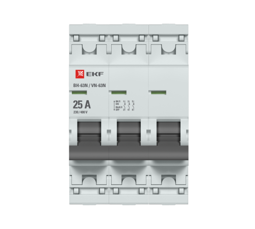 Выключатель нагрузки 3P 25А ВН-63N PROxima S63325  EKF
