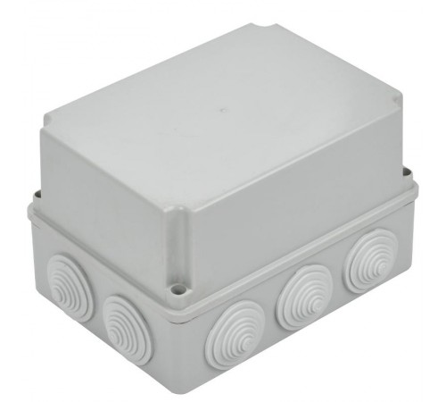 Коробка распределительная КМ41245 для о/п 190х140х120 мм IP44 (RAL7035, 10 гермовводов)  UKO10-190-140-120-K41-44  IEK