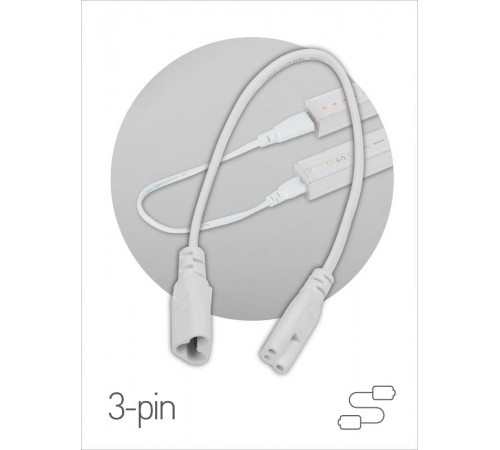 Кабель соединительный для линейного светильника  Cable FT-C5-С6-0,5 3pin мама-папа , удлинитель  Б0066943  ЭРА