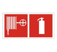 Знак безопасности BL-2010B.F35"Пожарный кран и огнетушитель"  a18411  Белый свет