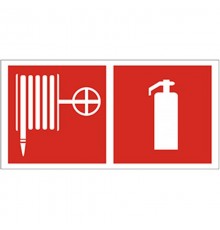 Знак безопасности BL-2010B.F35"Пожарный кран и огнетушитель"  a18411  Белый свет