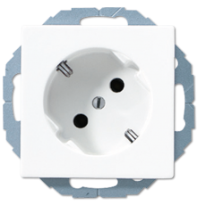 Штепсельная розетка SCHUKO 16A 250V~ ; угол наклона 45 °; белый  A520-45KIWW  Jung