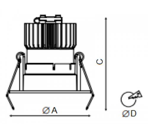Светильник светодиодный ДВО COOL 13 BL/WH D45 15Вт 3000K (with driver) EM3 IP20 БАП 3ч  1412001150  Световые Технологии