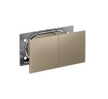 AtlasDesign Шампань Розетка 2-ая с заземлением, со шторками, с крышкой, 16А, (в сборе с рамкой)  ATN000528  SE