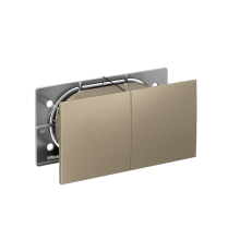 AtlasDesign Шампань Розетка 2-ая с заземлением, со шторками, с крышкой, 16А, (в сборе с рамкой)  ATN000528  SE