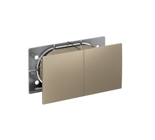 AtlasDesign Шампань Розетка 2-ая с заземлением, со шторками, с крышкой, 16А, (в сборе с рамкой)  ATN000528  SE