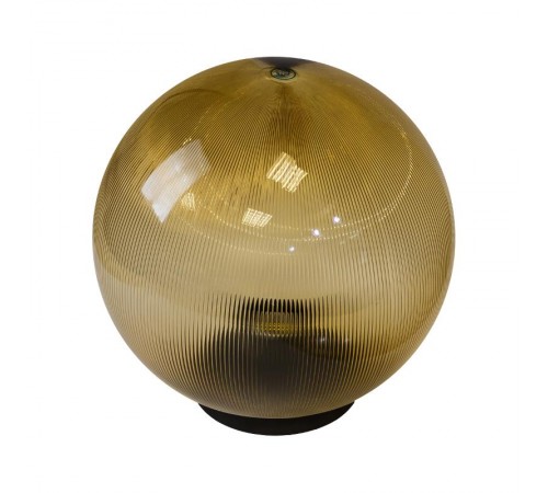 Светильник садово-парковый НТУ 02-100-303 без опоры, шар золотистый призма D=300 mm  Б0048063  ЭРА