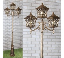 Светильник садово-парковый Cassiopeya F/3 черное золото  a025298  Elektrostandard