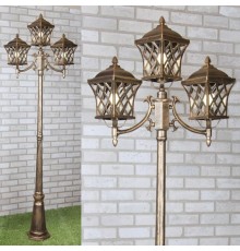 Светильник садово-парковый Cassiopeya F/3 черное золото  a025298  Elektrostandard