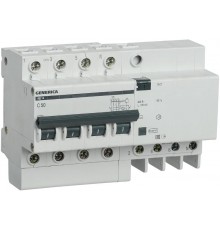 Выключатель автоматический дифференциального тока АД14 4п 50А C 100мА тип AC (8 мод)  MAD15-4-050-C-100  GENERICA