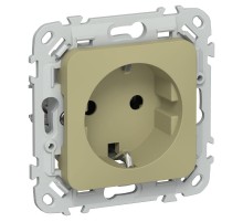 FLITE Розетка с заземлением без шторок 16А РС11-0-ФлО оливковый  FI-R11-16-K26  IEK