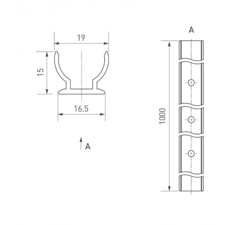 Профиль ARL-MOONLIGHT-R18-1000-TU CLEAR (arlight, Пластик)  031460  Arlight