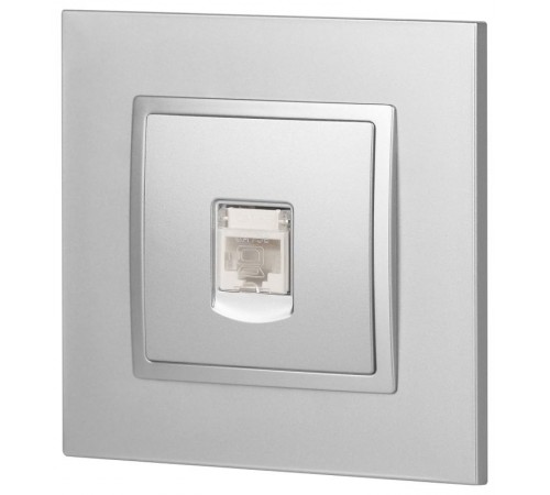 14-3107-03 Розетка RJ45, IP20, алюминий  Б0034304  ЭРА