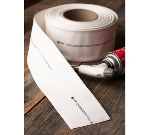 Термоусаживаемая трубка ТУТ нг 80/40 белая рулон PROxima  tut-80-w  EKF