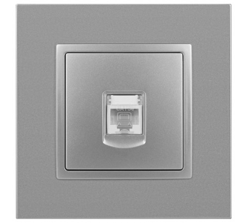 14-3107-03 Розетка RJ45, IP20, алюминий  Б0034304  ЭРА