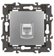 14-3107-03 Розетка RJ45, IP20, алюминий  Б0034304  ЭРА