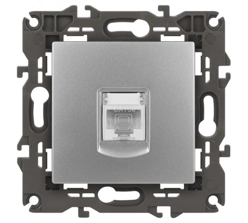 14-3107-03 Розетка RJ45, IP20, алюминий  Б0034304  ЭРА