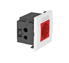 Укомплектованный розеточный блок AR45 (марк.,1xModul45,84x84x59 мм,красный) (SDE-RW D0RT1B)  6119423  OBO Bettermann