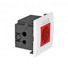 Укомплектованный розеточный блок AR45 (марк.,1xModul45,84x84x59 мм,красный) (SDE-RW D0RT1B)  6119423  OBO Bettermann