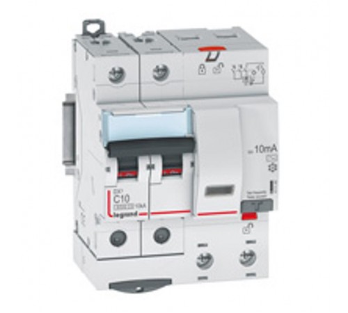 Выключатель автоматический дифференциального тока DX3 6000 2п 50А С 30мА тип AС (4 мод)  411163  Legrand