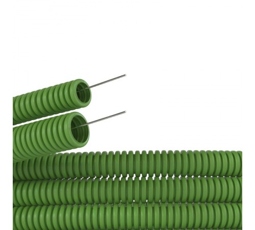 Труба ПВХ гибкая гофр.д.20мм,лег.зеленая  91920G  DKC