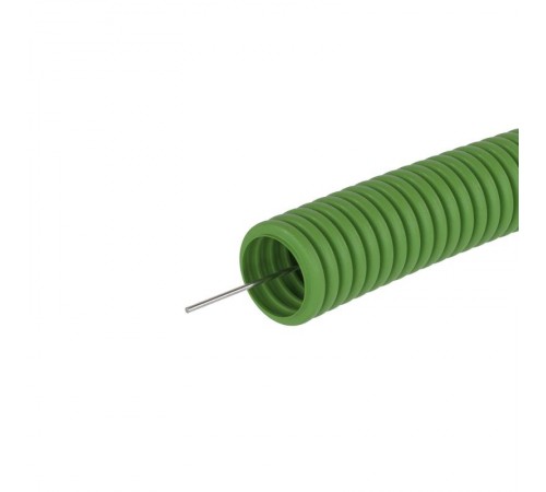 Труба ПВХ гибкая гофр.д.20мм,лег.зеленая  91920G  DKC