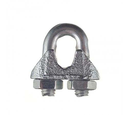 Зажим троса дугообразный 5 мм DIN 741 (2 шт) - ярлык ( 0,031 кг)  102736  Tech-KREP