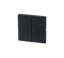 Клавиша для механизма 2-клавишных выключателей/переключателей/кнопок, серия solo/future, цвет чёрный бархат  1751-0-3038   2CKA001751A3038  ABB